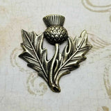 Large Brass Scottish Thistle Stamping - 2972LU.