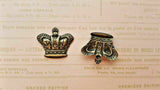 Small Brass Crown Stampings x 2 - 3347RAT.