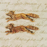 Brass Fox Stampings x 2 - 3377FF.