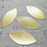 Large Brass Navette Stampings x 4 - 344WHRAT.