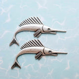 Brass Marlin Swordfish Stampings x 2 - 3480RAT.