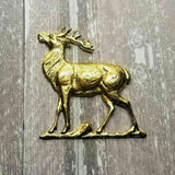 Large Brass Deer Stamping x 1 - 3620RAT.