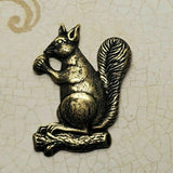Large Brass Squirrel Stamping - 3624RAT.
