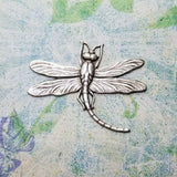 Large Brass Dragonfly Stamping Without Holes - 3629GB.