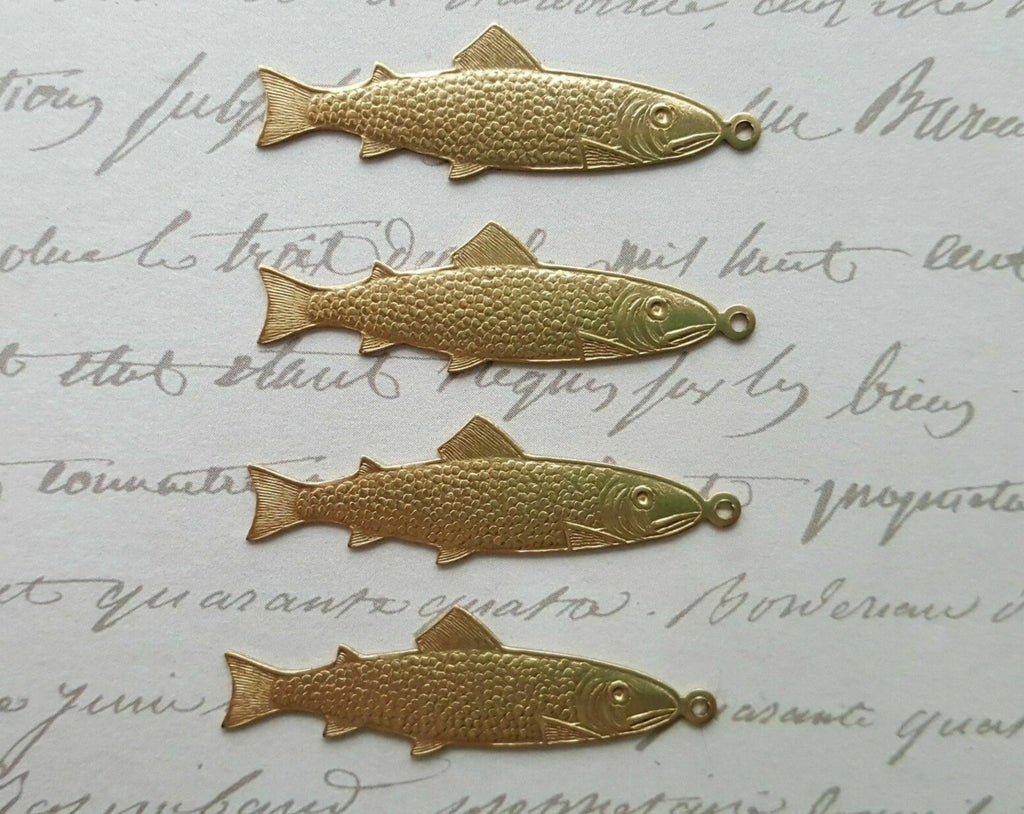 Brass Fish Trout Charms - 373RAT