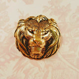 Large Brass Lion Head Stamping - 3817FF.