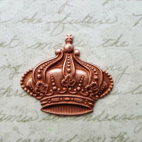 Large Brass Crown Stamping - 3819FF.