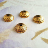 Brass Acorn Bead Caps x 4 - 3907S.
