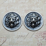 Brass Lion Stampings x 2 - 432-1S.