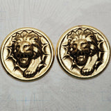 Brass Lion Stampings x 2 - 447-1S.