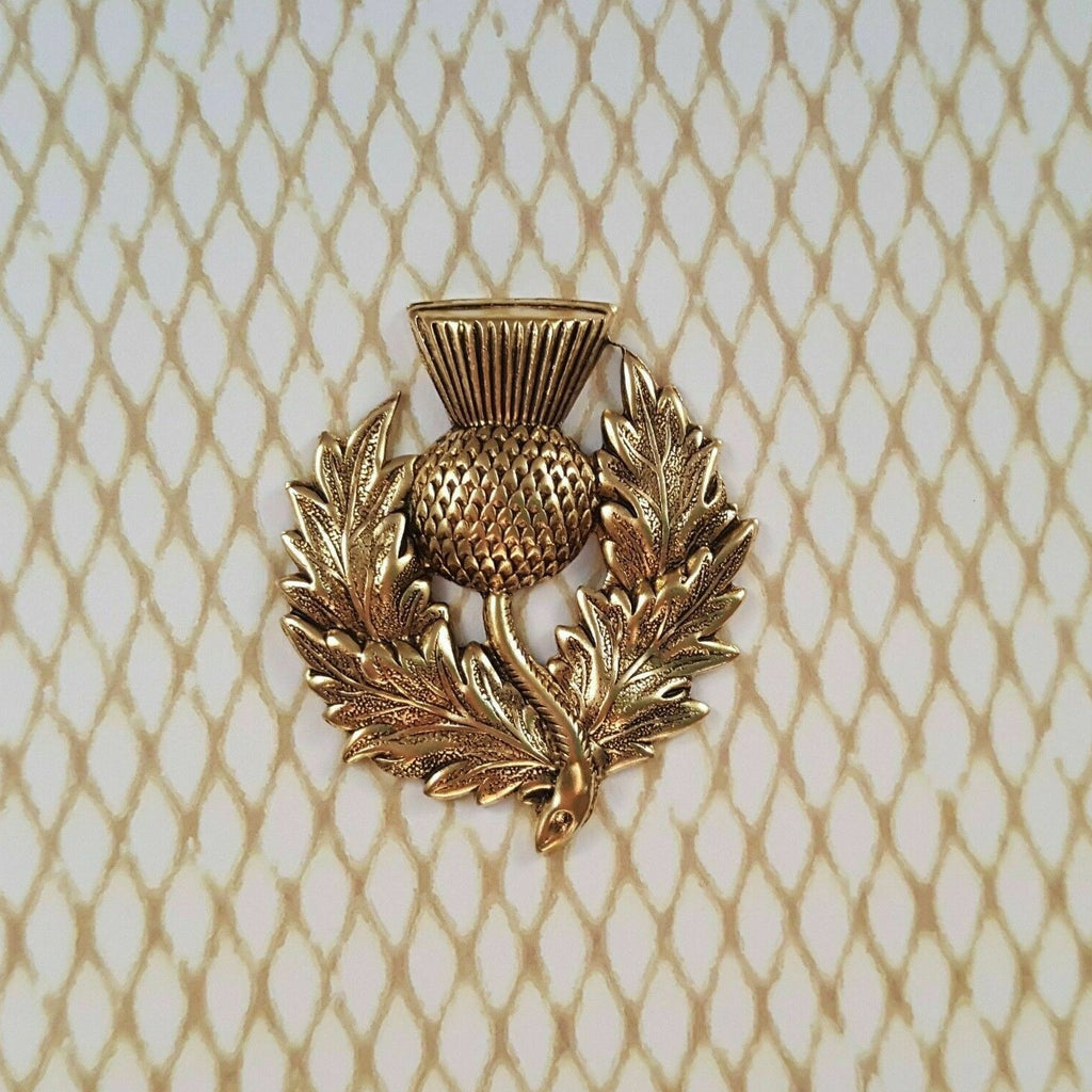 Brass Scottish Thistle Stamping x 1 - 4663RAT.