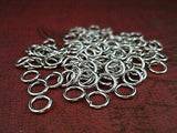 7mm Platinum Color Silver Brass Jump Rings (100) - P018 Jewelry Finding