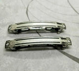 Oxidized Silver Hair Clip Barrettes (2) - SOL942