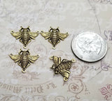 Small Brass Bee Connectors With 3 Rings x 4 - 5713/3RGB.