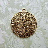 Brass Dogwood Medallion Charms - 5715S.