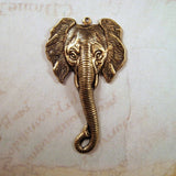 Large Brass Elephant Charms - 5845RSG.
