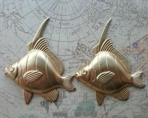 Large Brass Fish Stampings - 5994RAT.