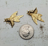 Brass Hornet Wasp Bee Stampings x 2 - 6308RAT.