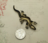 Large Brass Lizard Stamping - 6339RAT.