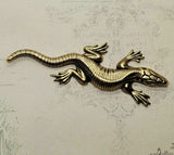 Large Brass Lizard Stamping - 6339RAT.