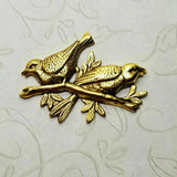 Brass Birds On A Branch Stamping x 1 - 6350RAT.