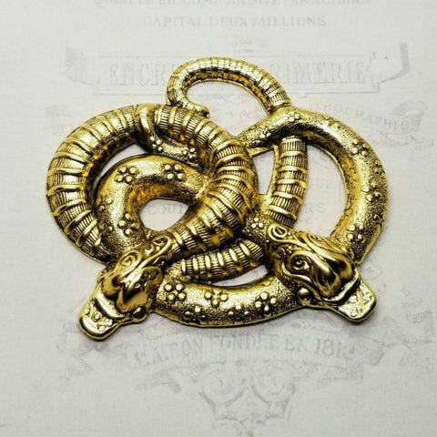 Large Brass Snake Stamping x 1 - 6537RAT.