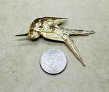 X Large Brass Hummingbird Stamping x 1 - 6564RAT.