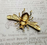 Large Brass Bee Stamping x 1 - 6591RAT.