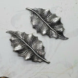 Brass Holly Leaf Stampings x 2 - 6744RAT.