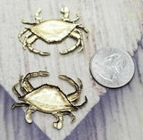 Brass Crab Stampings x 2 - 6766SG.