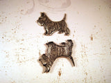 Large Brass Scottish Terrier Stampings x 2 - 6834NRGB.