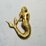 Large Brass Mermaid Stamping - 6861SG.