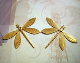 Large Brass Dragonfly Stampings - 6907RAT.