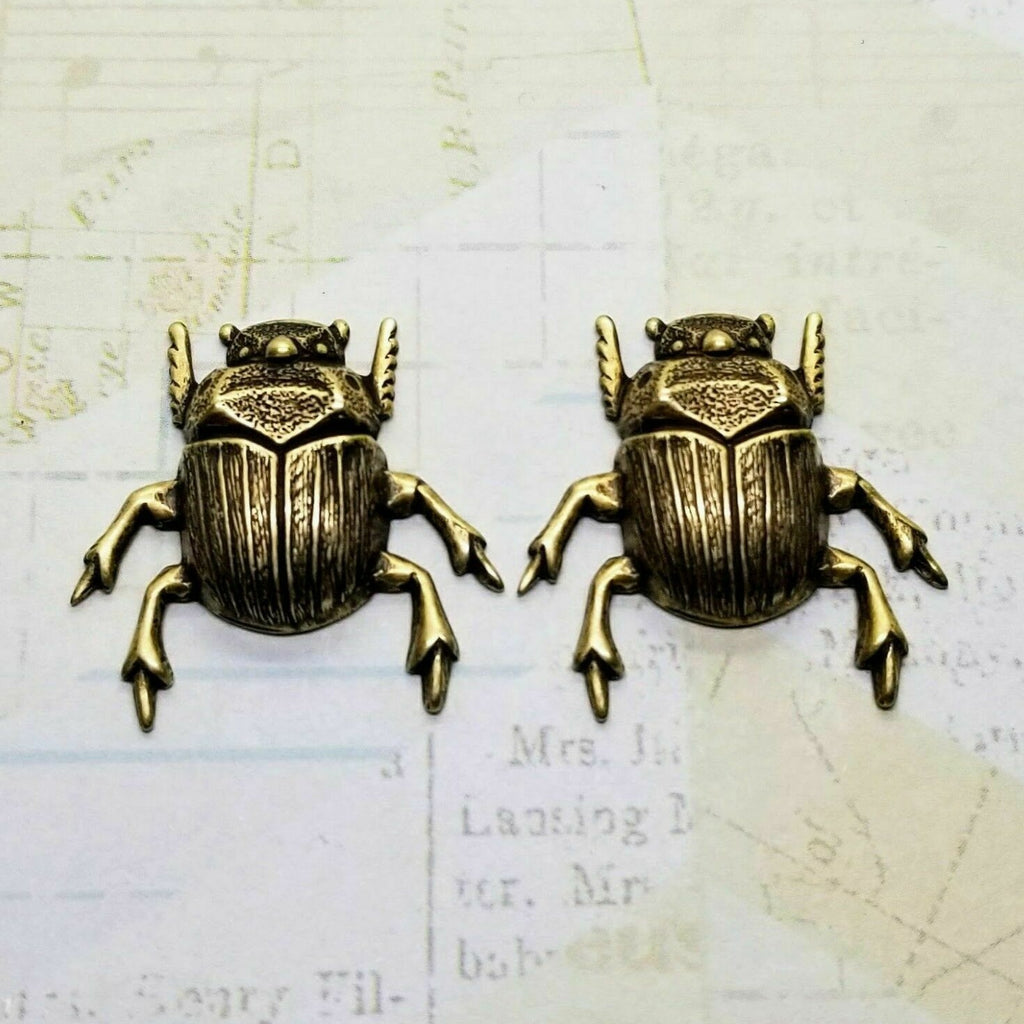 Brass Beetle Stampings x 2 - 6917RAT.