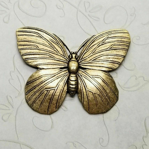 Large Brass Butterfly Stamping x 1 - 7356GB.