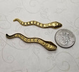 Brass Snake Stampings x 2 - 8384S.