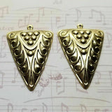 Brass Ornate Charms x 2- 8557S.