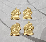 Brass Bunny Charms x 4 - 8790S.