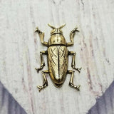 Large Brass Beetle Stamping x 1 - 8989FFA.