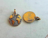 Gold TierraCast World Charms (2) - BMTC94-2408-26 Jewelry Finding
