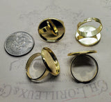 20mm Gold Plated Adjustable Ring Blank Settings (4) - L1057