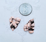 Shiny Rose Gold Ivy Leaves With Hole (2) - PRGRAT3908 Jewelry Finding
