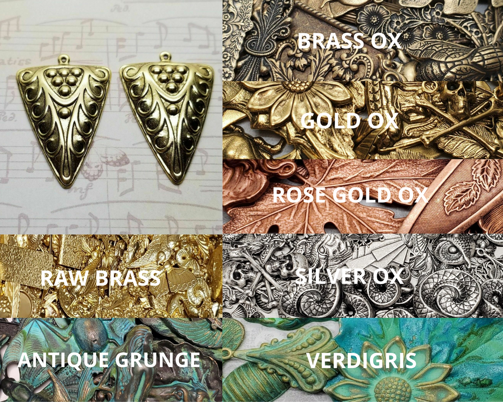 Brass Ornate Charms x 2- 8557S.