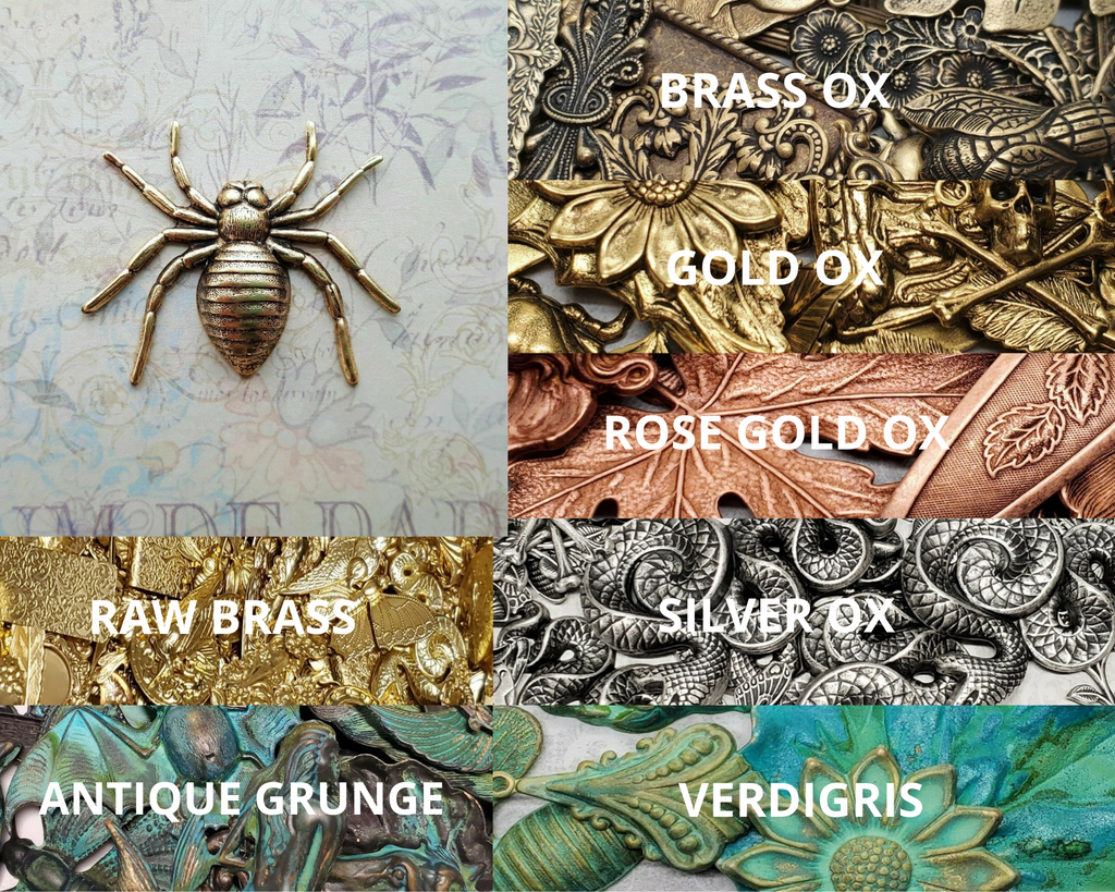 Large Brass Spider Stamping x 1 - 14047FFA.