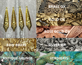 Brass Ornate Charms x 4- 8446S.