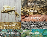 Large Brass Fish Stampings - 5995LRAT.