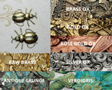 Brass Beetle Stampings x 2 - 117RAT.