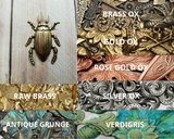 Large Brass Beetle Bug Stamping - 3074S.