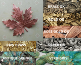 X Large Brass Maple Leaf Stamping x 1 - 3088S