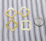 Raw Brass Jonquil Connector Stampings (4) - BF1